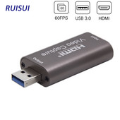 USB garso ir vaizdo įrašymo kortelė 4K 1080P HDMI į USB 3.0 Įrašymas į DSLR vaizdo kamerą Veiksmo kameros Kompiuteris, skirtas žaidimams Srautinio mokymo mokymas