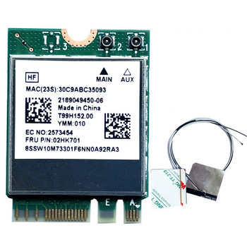 Νέα κάρτα ασύρματης διπλής ζώνης RTL8822CE 802.11ac 867Mbps NGFF M.2 Wifi Bluetooth 5.0 Κάρτα δικτύου για Lenovo FRU 02HK701