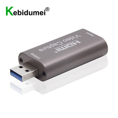 USB Grabber Record Box 4K HDMI συμβατό με κάρτα λήψης βίντεο USB 3.0 2.0 1080P 60 Fps για εγγραφή παιχνιδιών PS4 Ζωντανή ροή