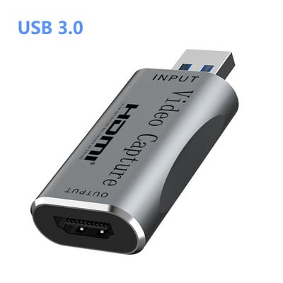 USB 3.0 na HDMI-kompatibilna USB C Audio Video Capture Type-C kartica za Youtube OBS Live Streaming Broadcast Game Recording Box