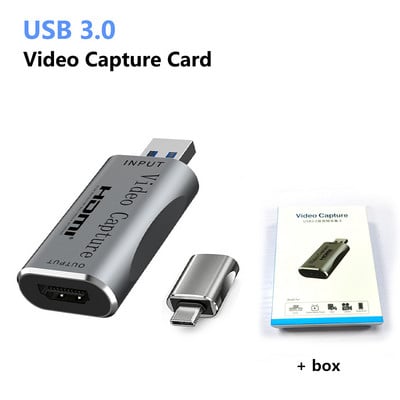 USB 3.0 na HDMI-kompatibilna USB C Audio Video Capture Type-C kartica za Youtube OBS Live Streaming Broadcast Game Recording Box
