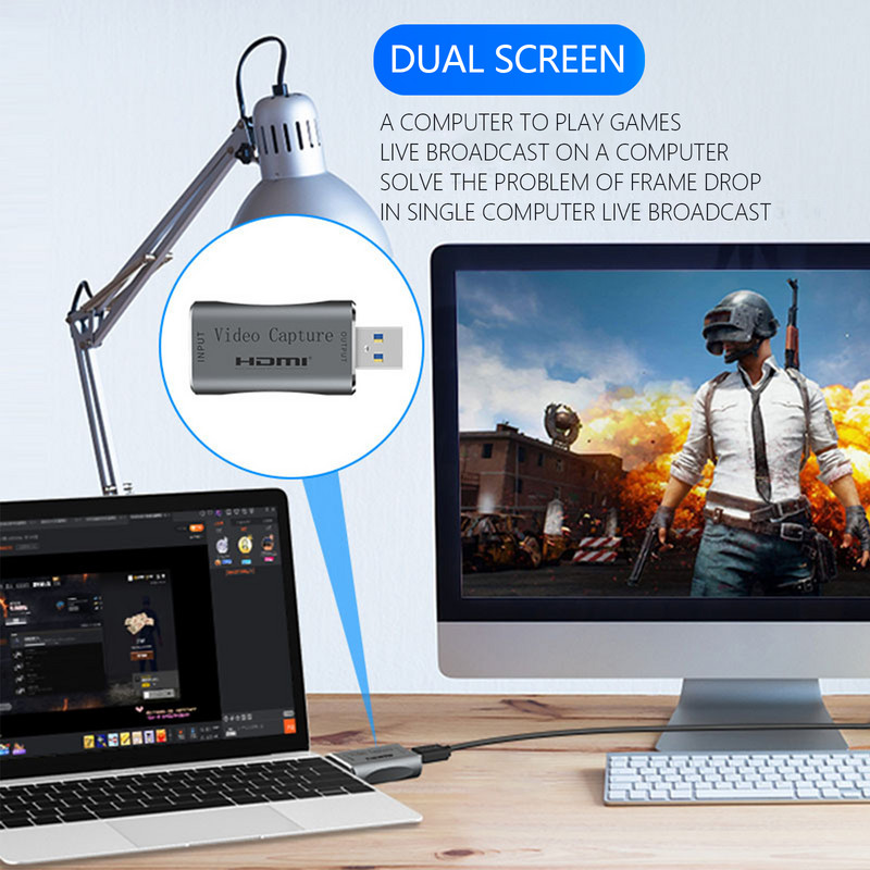 USB 3.0 na HDMI-kompatibilna USB C Audio Video Capture Type-C kartica za Youtube OBS Live Streaming Broadcast Game Recording Box