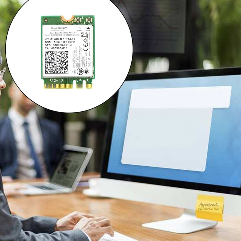 Placă de rețea fără fir AC M2 2.4G/5Gbps Dual-Band 1200M compatibil Bluetooth Adaptor WLAN 7265 7256NGW WIFI