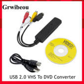 USB 2.0 VHS-i DVD-muundur Analoogvideo teisendamine digitaalvormingusse heli-video DVD-VHS-salvestuskaardi kvaliteediga arvutiadapter