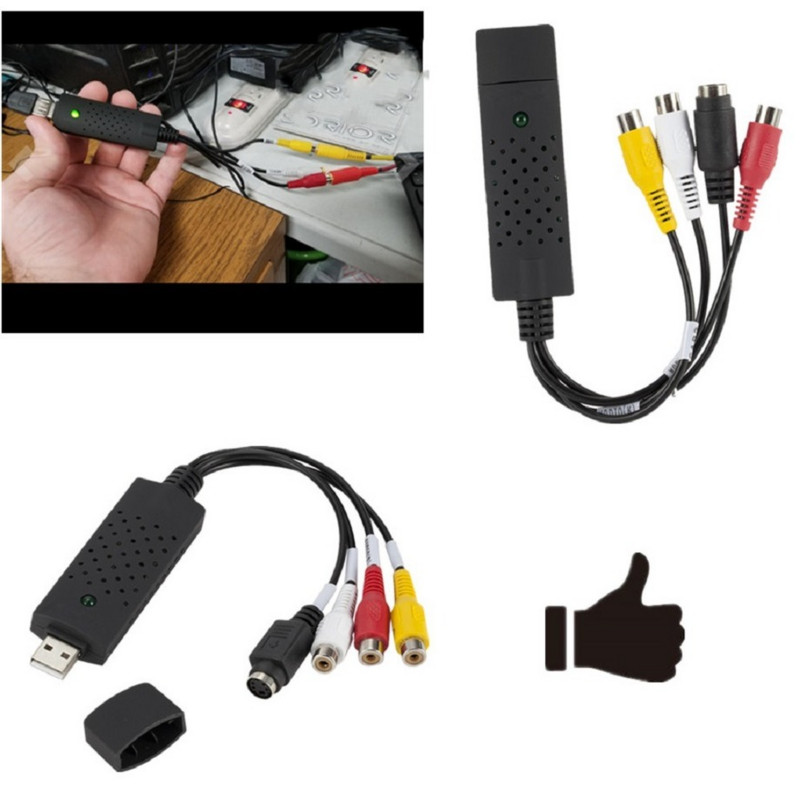 USB 2.0 VHS-i DVD-muundur Analoogvideo teisendamine digitaalvormingusse heli-video DVD-VHS-salvestuskaardi kvaliteediga arvutiadapter