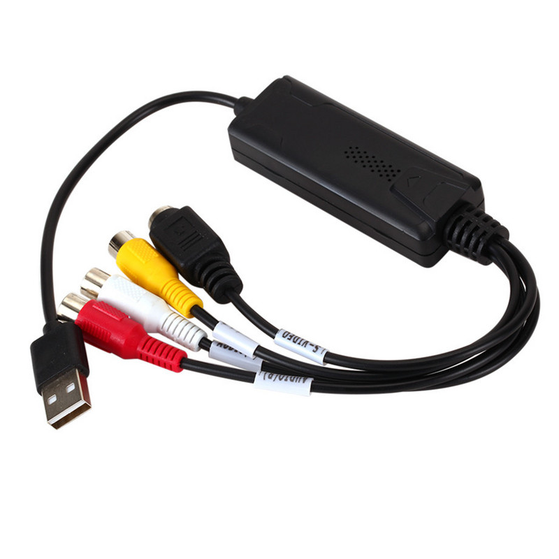 GRWIBEOU AV RCA na USB 2.0 kabelski adapter pretvarač Adapter za audio video karticu za snimanje PC kablovi za TV DVD VHS uređaj za snimanje