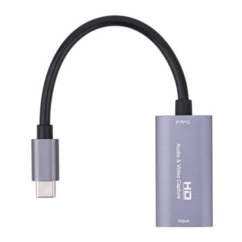 HD HDMI към USB-C карта за заснемане на видео 1080P Тип C към HD-MI Заснемане на видео Настолна игра Запис на поточно предаване на живо