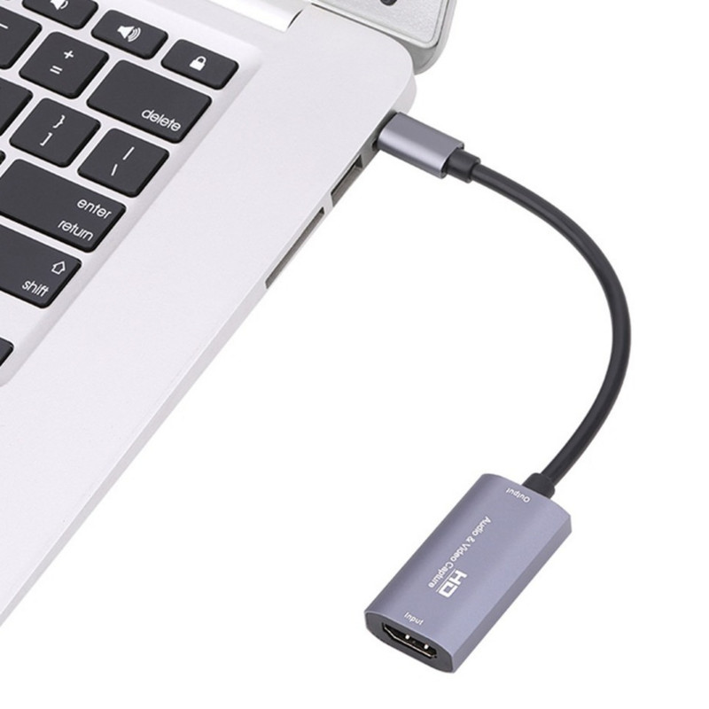 HD HDMI–USB-C videorögzítő kártya 1080P Type C–HD-MI videórögzítő társasjáték rögzítése élő közvetítés