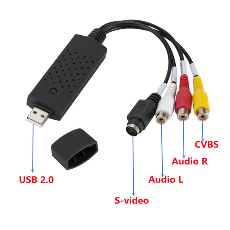 USB 2.0 videohõivekaart video helimuundur teler DVD VHS helihõive adapter kaart teleri video-DVR tasuta kohaletoimetamine