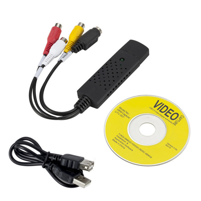 USB 2.0 videohõivekaart video helimuundur teler DVD VHS helihõive adapter kaart teleri video-DVR tasuta kohaletoimetamine