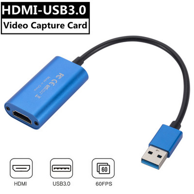 4K vaizdo įrašymo kortelė USB3.0 HDMI vaizdo griebtuvo įrašymo dėžutė, skirta PS4 žaidimui, DVD vaizdo kamerai, kamerai, įrašant tiesioginę transliaciją