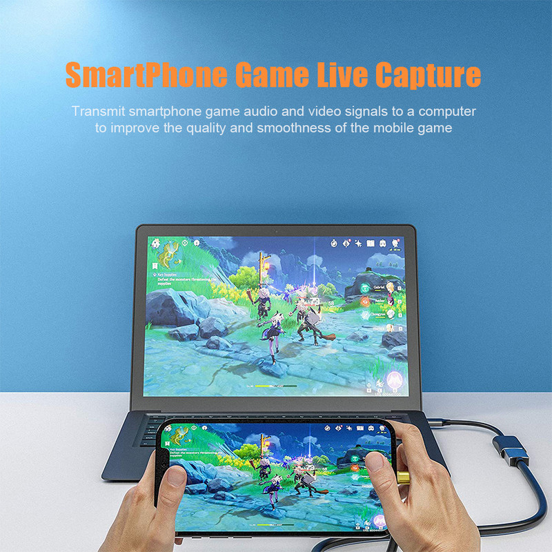 HD 1080P HDMI-съвместима аудио-видео карта USB 3.0/Type-C Capture Card за компютър OBS Live Stream Broadcast Game Recording Box