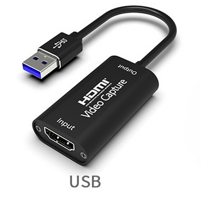 Placă video 4K USB 3.0 Placă de captură video pentru jocuri Adaptor de confiscare 1080P pentru streaming live joc pentru Win 7 8 10 Linux YouTube OBS