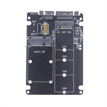 M.2 NGFF SSD MSATA πρωτόκολλο σε σειριακή θύρα Εξωτερικό ενσωματωμένο κουτί σκληρού δίσκου Msata σε Sata 3 3.0 Dual Disk Switching with Switch