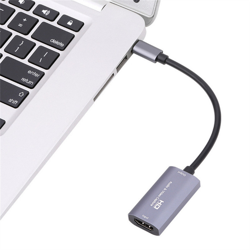 Grwibeou HDMI suderinama su USB-C vaizdo fiksavimo kortele 4k Type C į HDMI vaizdo įrašymo stalo žaidimo įrašas tiesioginė transliacija