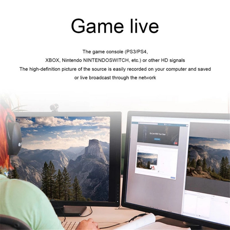 HDMI-kompatibilan s USB-C karticom za video snimanje HD 1080P HDMI-com' na USB video snimanje Društvena igra Snimanje Streaming prijenos uživo