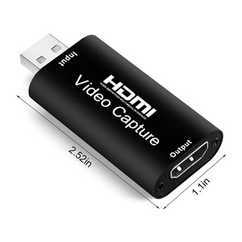 Κορυφαίες εκπτώσεις Κάρτες λήψης βίντεο HDMI σε USB 2.0 1080P 4K Εγγραφή μέσω κάμερας δράσης DSLR για λήψη υψηλής ευκρίνειας