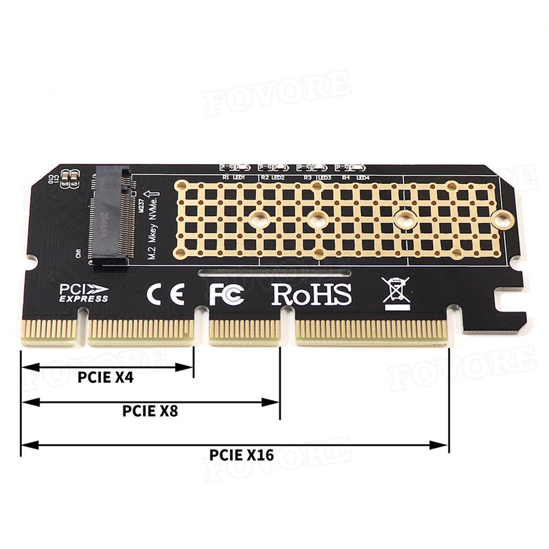 m.2 to pcie x16 adapter Kaart pci-e m .2 konverteeri adapter NVMe SSD Adapter m2 M võtmeliides PCI Express 3.0 x4 2230-2280 Suurus