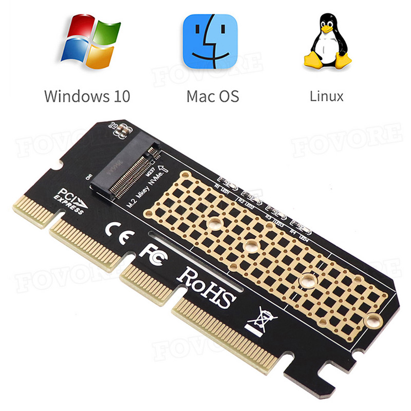 m.2 to pcie x16 adapter Kaart pci-e m .2 konverteeri adapter NVMe SSD Adapter m2 M võtmeliides PCI Express 3.0 x4 2230-2280 Suurus