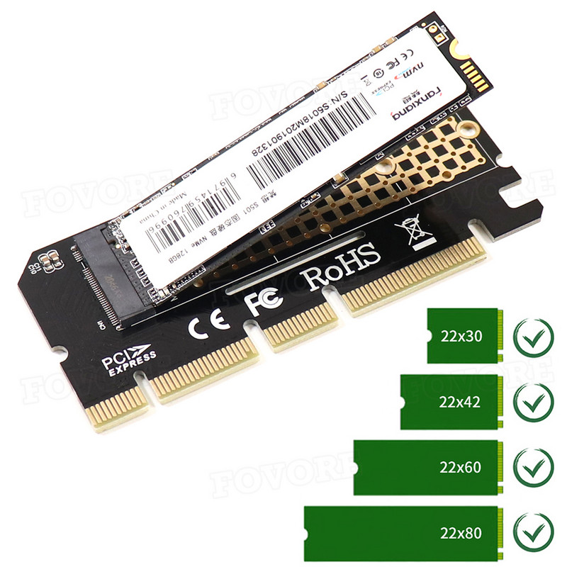 m.2 to pcie x16 adapter Kaart pci-e m .2 konverteeri adapter NVMe SSD Adapter m2 M võtmeliides PCI Express 3.0 x4 2230-2280 Suurus