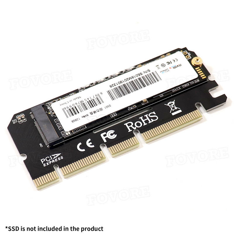 m.2 to pcie x16 adapter Kaart pci-e m .2 konverteeri adapter NVMe SSD Adapter m2 M võtmeliides PCI Express 3.0 x4 2230-2280 Suurus
