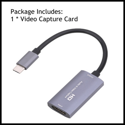 Mini HD 1080P Z29A HDMI ulaz na USB-C izlaz Kartica za audio video snimanje Fot Phone 1080P Računalna igra Live Plug and Play snimanja