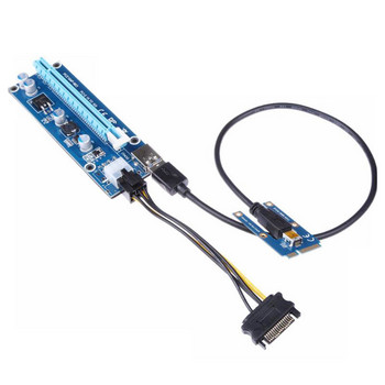 Mini PCIe към PCI express 16X Riser за външна графична карта на лаптоп EXP GDC BTC Antminer Miner mPCIe към PCI-e слот Карта за копаене