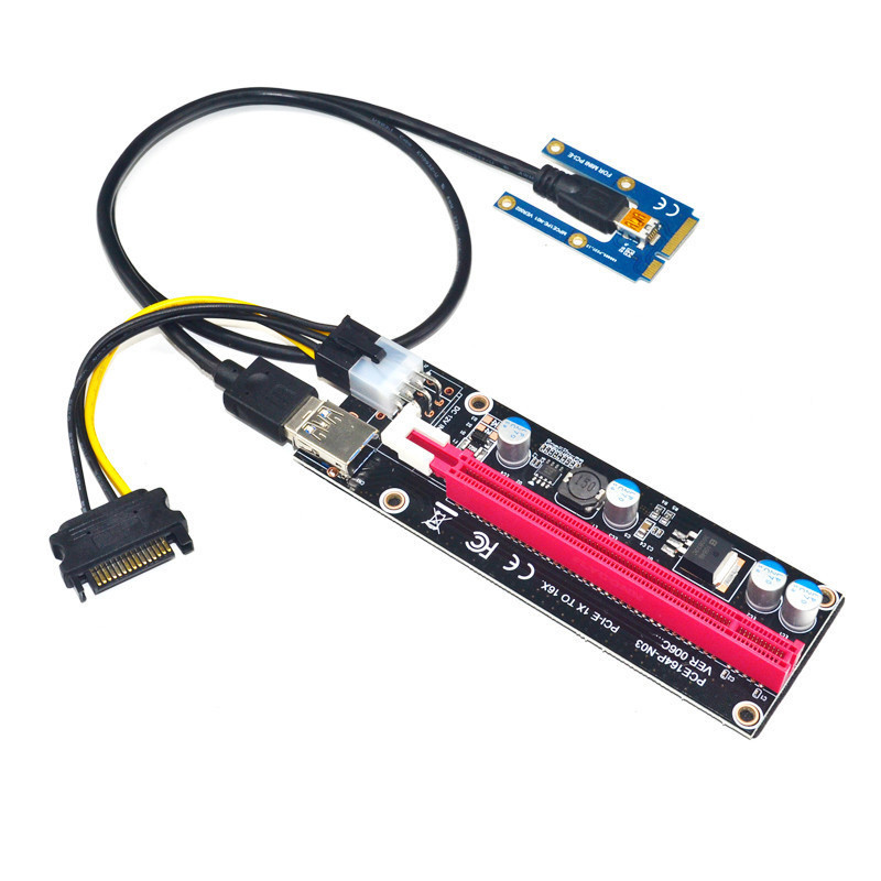 Mini PCIe į PCI express 16X stovas nešiojamojo kompiuterio išorinei grafikos plokštei EXP GDC BTC Antminer Miner mPCIe į PCI-e lizdą Mining Card