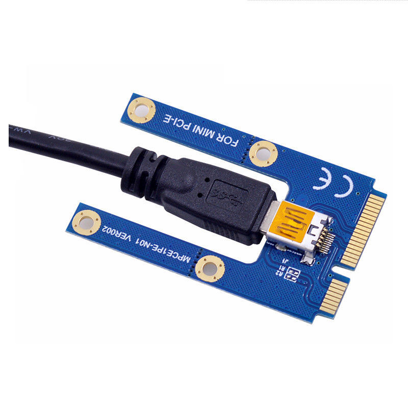 Mini PCIe į PCI express 16X stovas nešiojamojo kompiuterio išorinei grafikos plokštei EXP GDC BTC Antminer Miner mPCIe į PCI-e lizdą Mining Card