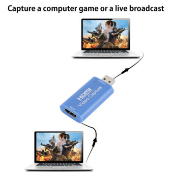 4K HDMI-съвместима с USB карта за заснемане на видео, подходяща за PS4 Switch Game Live DVD HD камера, записваща 1080P 60hz карта за заснемане