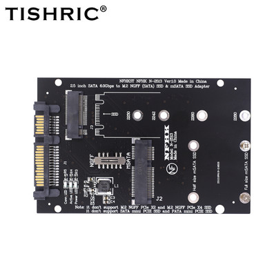TISHRIC M2 NGFF Msata SSD - SATA 3.0 2.5 22 tűs M.2 SSD Adapter Átalakító USB Riser kártya PC laptophoz Add On Card 6Gps-ig