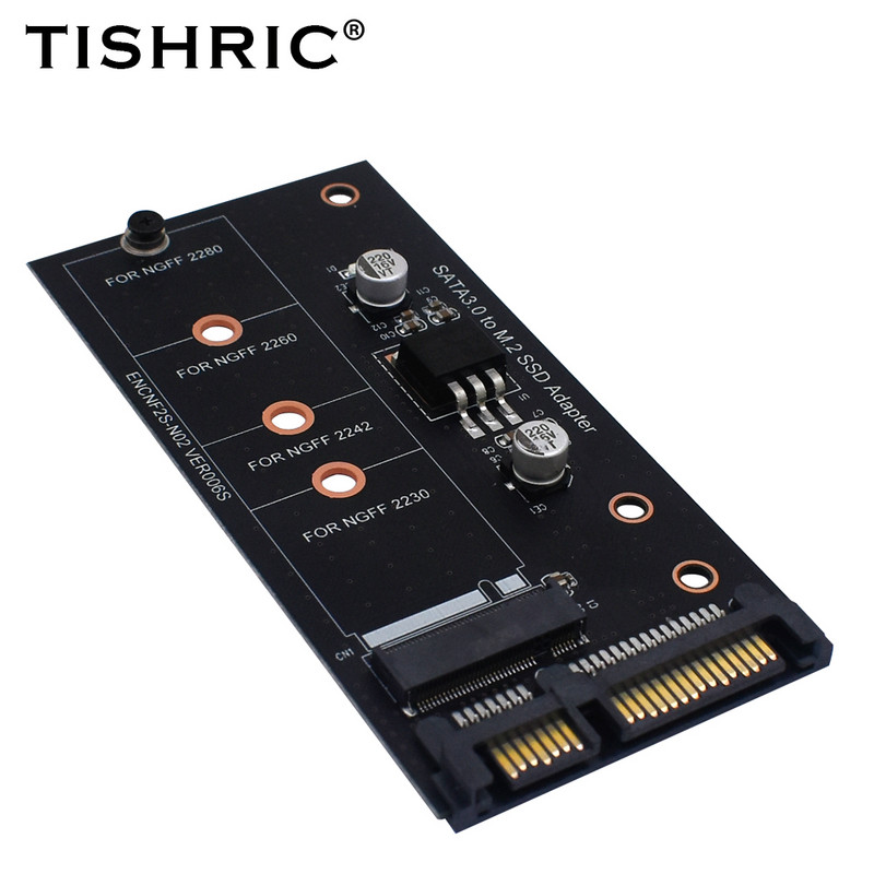 TISHRIC M2 NGFF Msata SSD - SATA 3.0 2.5 22 tűs M.2 SSD Adapter Átalakító USB Riser kártya PC laptophoz Add On Card 6Gps-ig