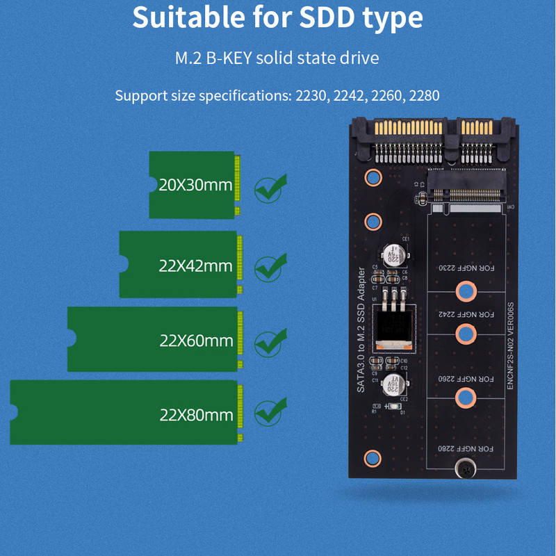 TISHRIC M2 NGFF Msata SSD - SATA 3.0 2.5 22 tűs M.2 SSD Adapter Átalakító USB Riser kártya PC laptophoz Add On Card 6Gps-ig