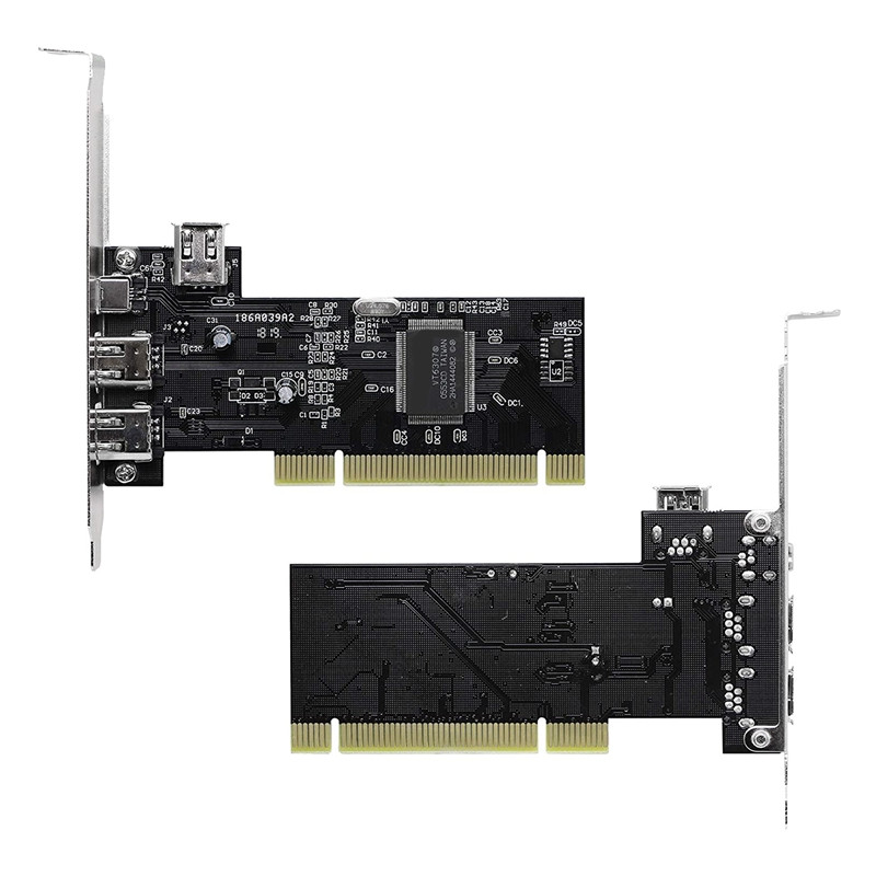 3 prievadų IEEE 1394 Firewire kortelė PCI Firewire adapteris IEEE 1394 PCI valdiklio kortelė staliniam kompiuteriui