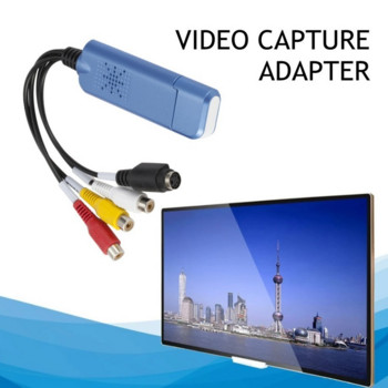 Grwibeou USB 2.0 Video Audio Capture Card Adapter Φορητός VHS DC60 DVD Μετατροπέας κάρτας λήψης βίντεο Δέκτης τηλεόρασης για υπολογιστή Win7