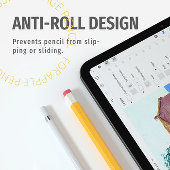 За Apple Pencil 1 2 Case Силиконова писалка Stylus Sleeve Pouch Cover Защитен калъф за стилус Неплъзгащ се капак против падане на iPad Pen
