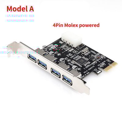 4 priključna USB 3.0 PCI-E kartica za proširenje PCI Express PCIe USB 3.0 HUB adapter 4-portni USB3.0 kontroler USB 3 0 PCI e PCIe Express 1X