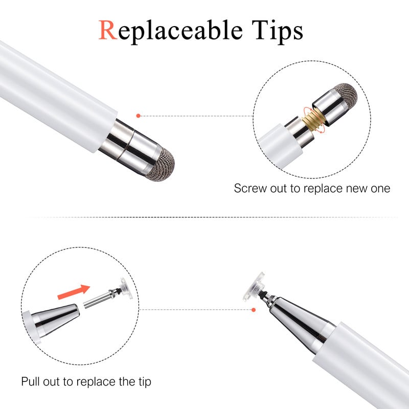 2tk Stylus Pen Tablets Stylus peene otsaga telefoni pliiats