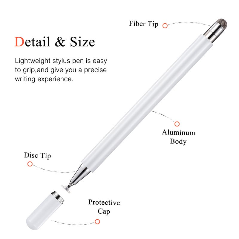 2tk Stylus Pen Tablets Stylus peene otsaga telefoni pliiats