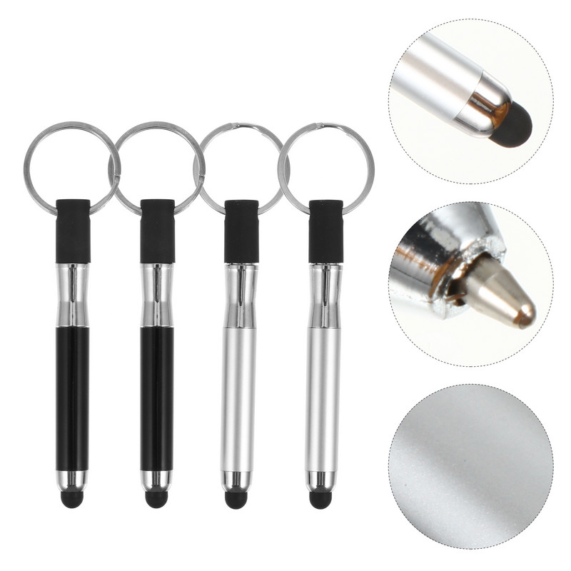 4 db festőtoll toll kulcstartók képernyő toll lánc telefon kulcstartó kapacitív kulcstartó lányok rajz érintés