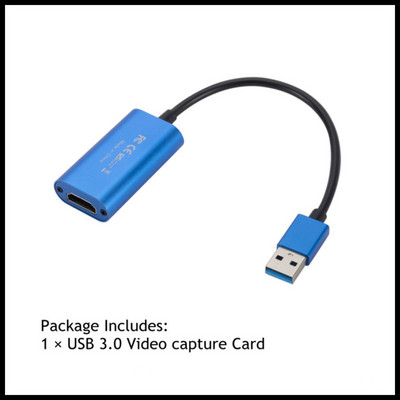 Grwibeou HD 1080P HDMI-kompatibilis a Type-C Micro USB/USB 3.0 csatlakozóval, Line Video Capture Card Game Record Élő közvetítés