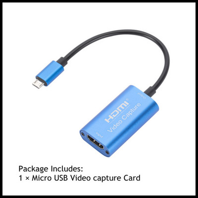 Grwibeou HD 1080P HDMI-kompatibilis a Type-C Micro USB/USB 3.0 csatlakozóval, Line Video Capture Card Game Record Élő közvetítés