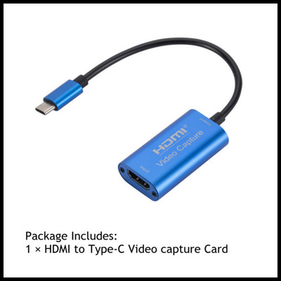 Grwibeou HD 1080P HDMI-kompatibilis a Type-C Micro USB/USB 3.0 csatlakozóval, Line Video Capture Card Game Record Élő közvetítés