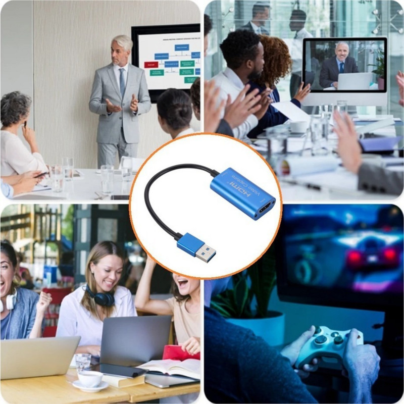 Grwibeou HD 1080P HDMI-kompatibilis a Type-C Micro USB/USB 3.0 csatlakozóval, Line Video Capture Card Game Record Élő közvetítés
