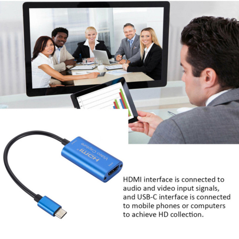 4K tipo C vaizdo įrašymo kortelė, suderinama su HDMI su USB C 1080P HD žaidimų įrašymu, skirta PS4/5 Switch tiesioginio srautinio transliavimo kamerai
