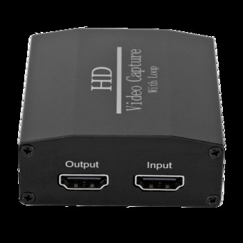 Grwibeou 4K 60hz Loop Out Κάρτα λήψης HDMI Πλάκα εγγραφής ήχου βίντεο Ζωντανή ροή USB 2.0 1080p Grabber για κάμερα παιχνιδιών PS4