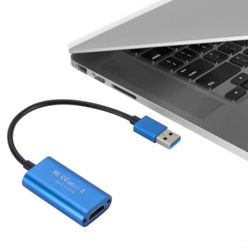 Κάρτα λήψης βίντεο LccKaa 4K Εγγραφή Grabber συμβατή με USB 3.0 HDMI για βιντεοκάμερα παιχνιδιών PS4 Εγγραφή κάμερας Ζωντανή ροή