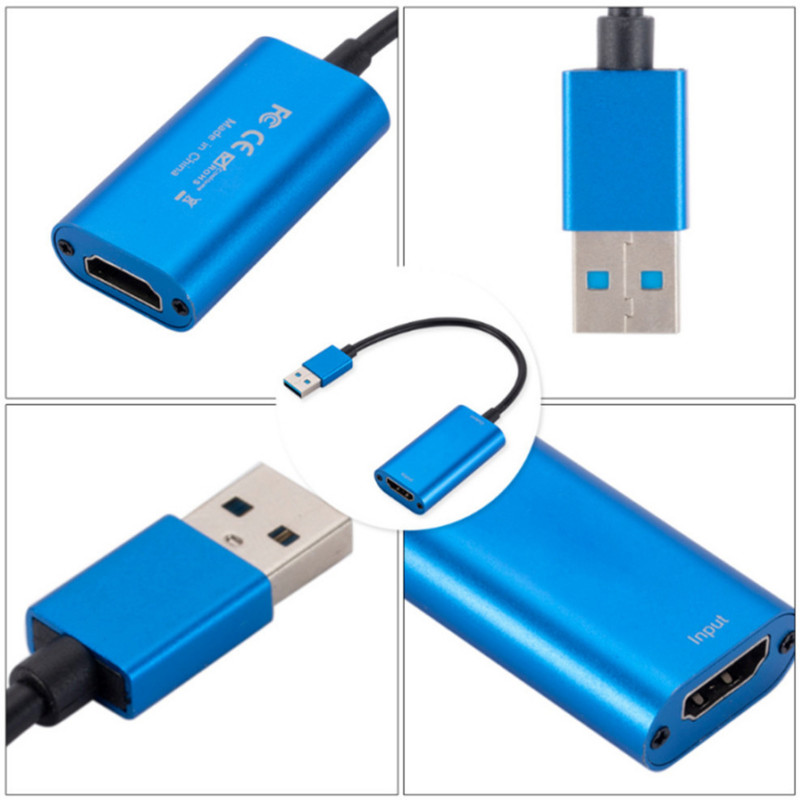 LccKaa 4K video tveršanas karte USB 3.0 HDMI saderīgs Grabber Recorder PS4 spēlei DVD videokamera Kamera ieraksta tiešraides straumēšana