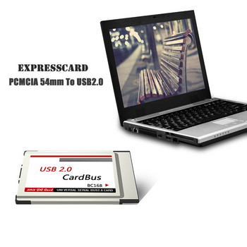 Нов лаптоп PCMCIA към USB 2.0 CardBus конвертор 2 порта PCI Express карта адаптер