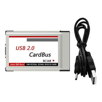 Нов лаптоп PCMCIA към USB 2.0 CardBus конвертор 2 порта PCI Express карта адаптер